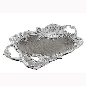 Ambrose Chrome Plated Crystal Embellished Ceramic Plate