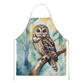 Spotted Owl Apron Cooking Kitchen Server Baking Crafts Gardening for Adult Women Men, Unisex, Large, Multicolor