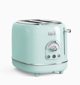 2 slice toaster SUS304 food grade 6 browning level stylish high lift bar 3 functions-thaw / reheat / cancel 1.5 inch super wide slot mint green