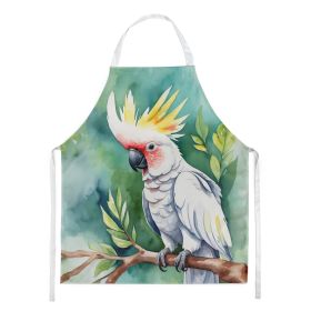 Cockatoo Apron Cooking Kitchen Server Baking Crafts Gardening for Adult Women Men, Unisex, Large, Multicolor