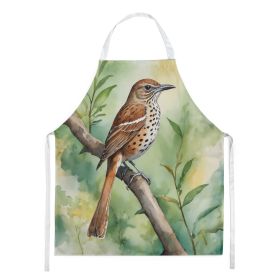 Georgia Brown Thrasher Apron Cooking Kitchen Server Baking Crafts Gardening for Adult Women Men, Unisex, Large, Multicolor