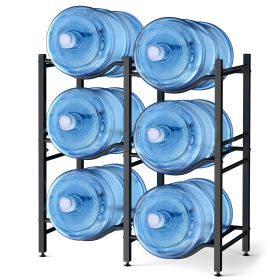 5 Gallon Water Jug Holder, Heavy Duty Steel, Storage Rack for Kitchen, Home, Office, Pantry (size: 6-Tier)